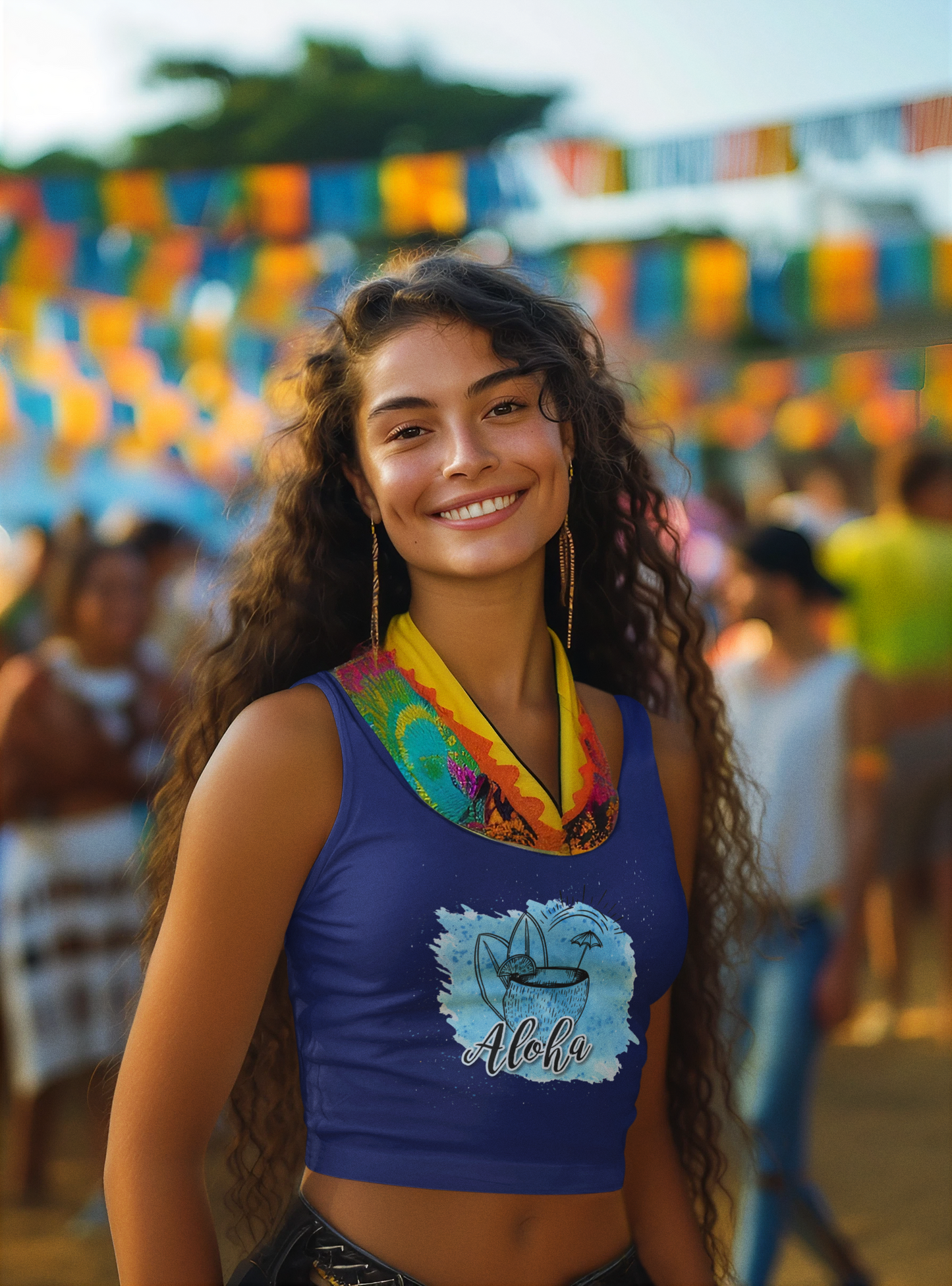 Aloha Women Crop Tank Top