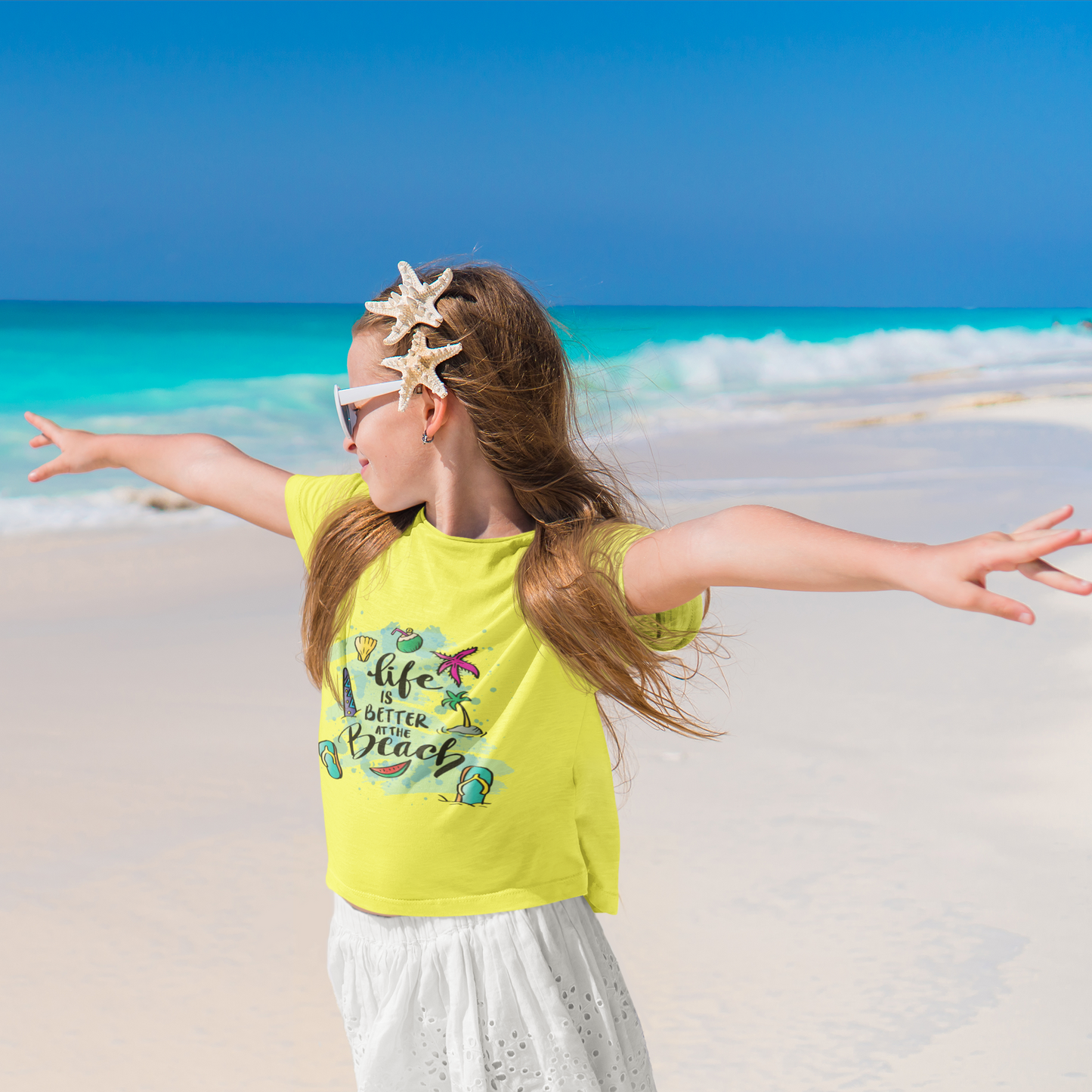 Life is better at Beach Girl's T-shirt