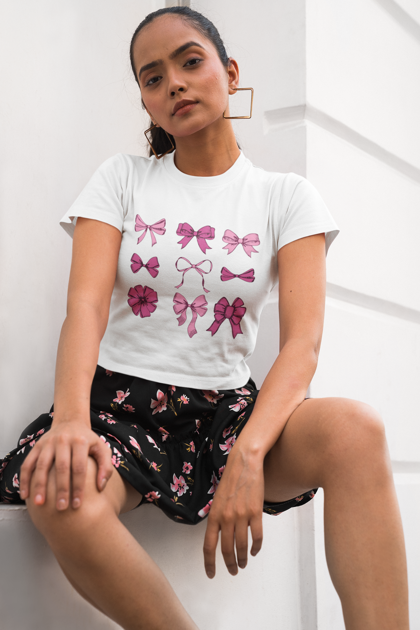 Coquette Bow Crop T-shirt