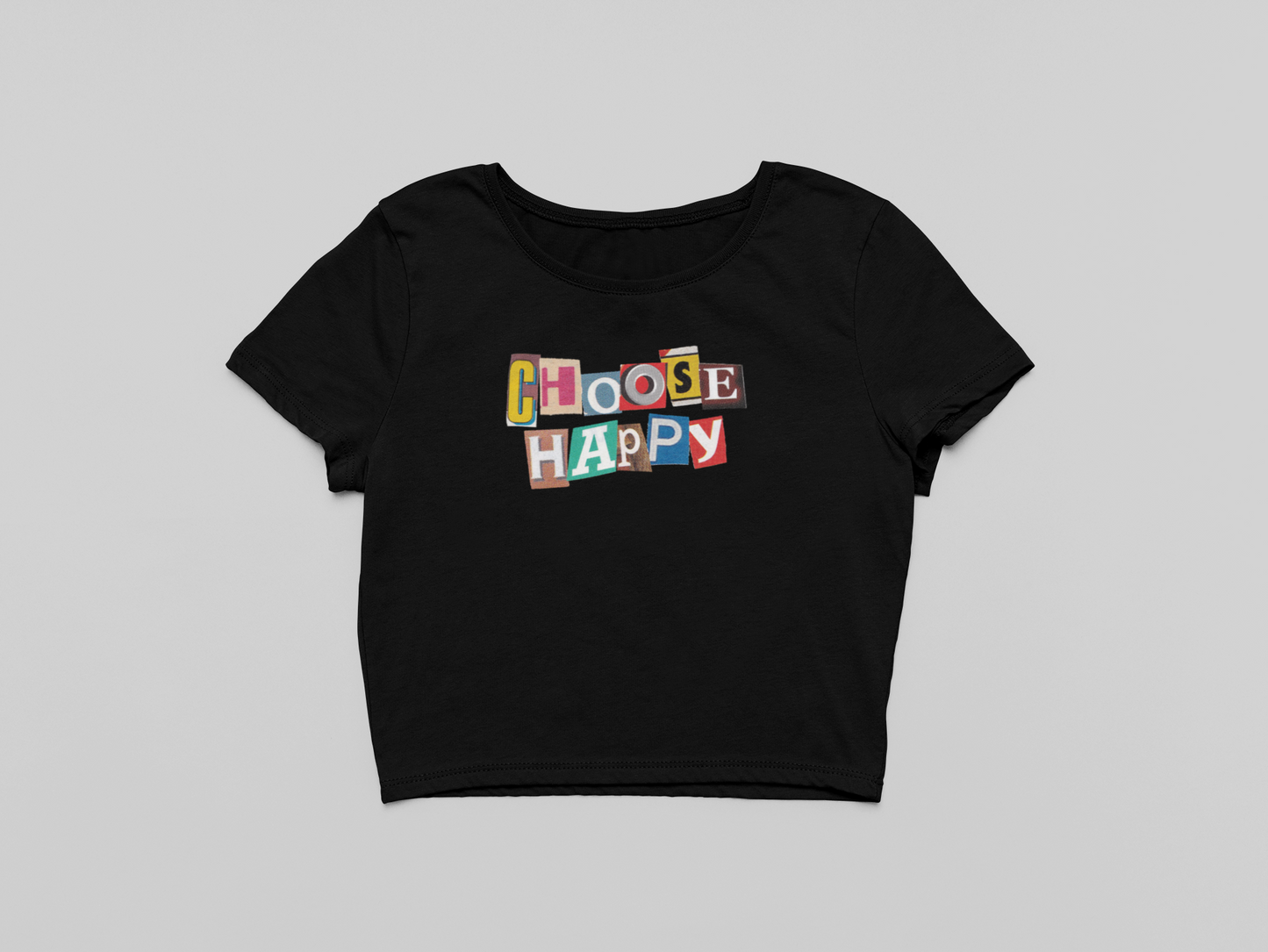 Choose Happy Crop T-shirt