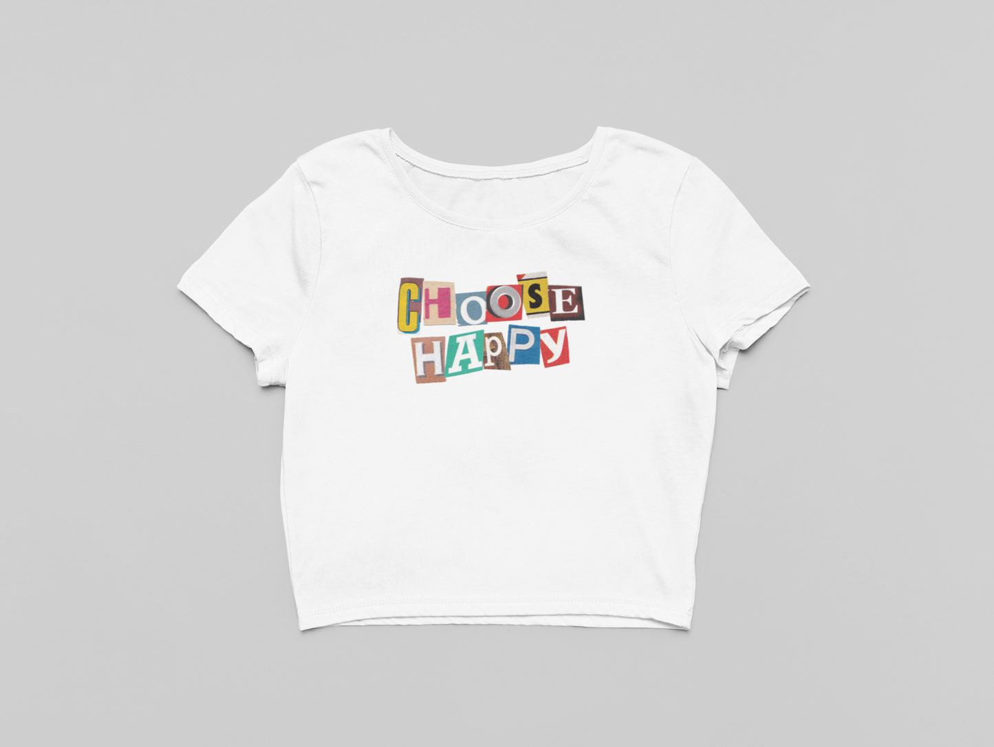 Choose Happy Crop T-shirt