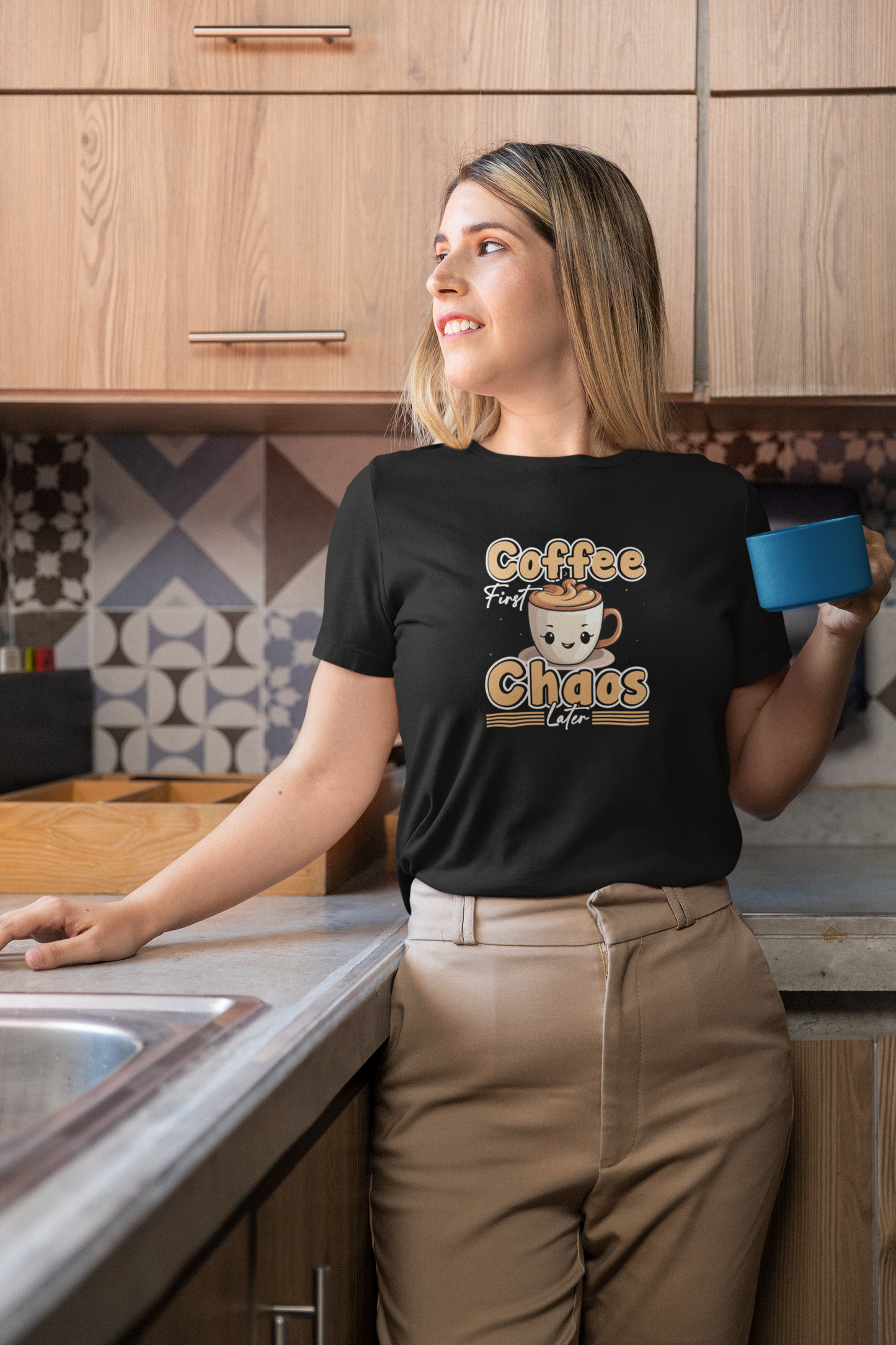 Coffee first, Chaos later Women's Unisex fit T-shirt