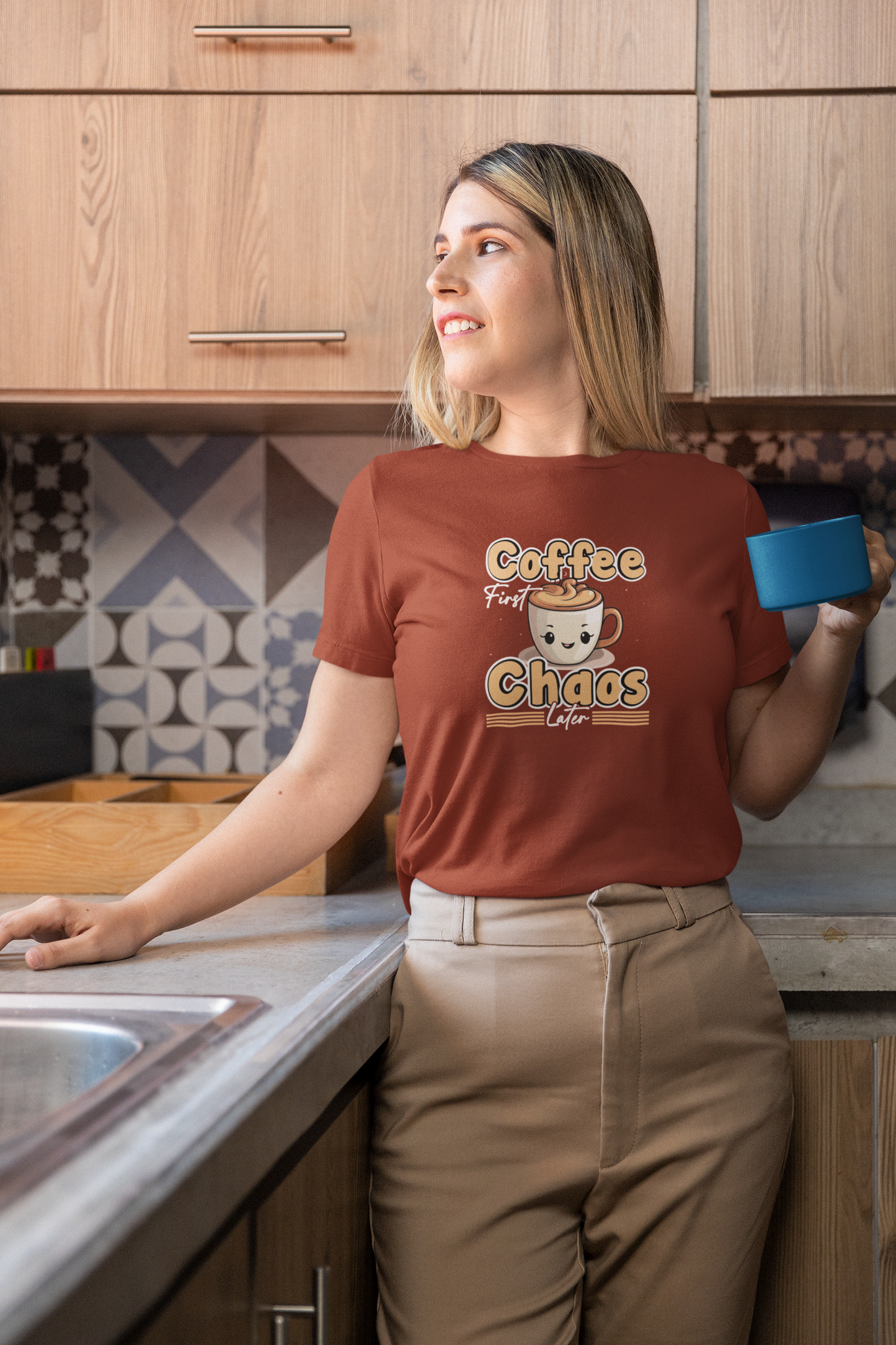 Coffee first, Chaos later Women's Unisex fit T-shirt