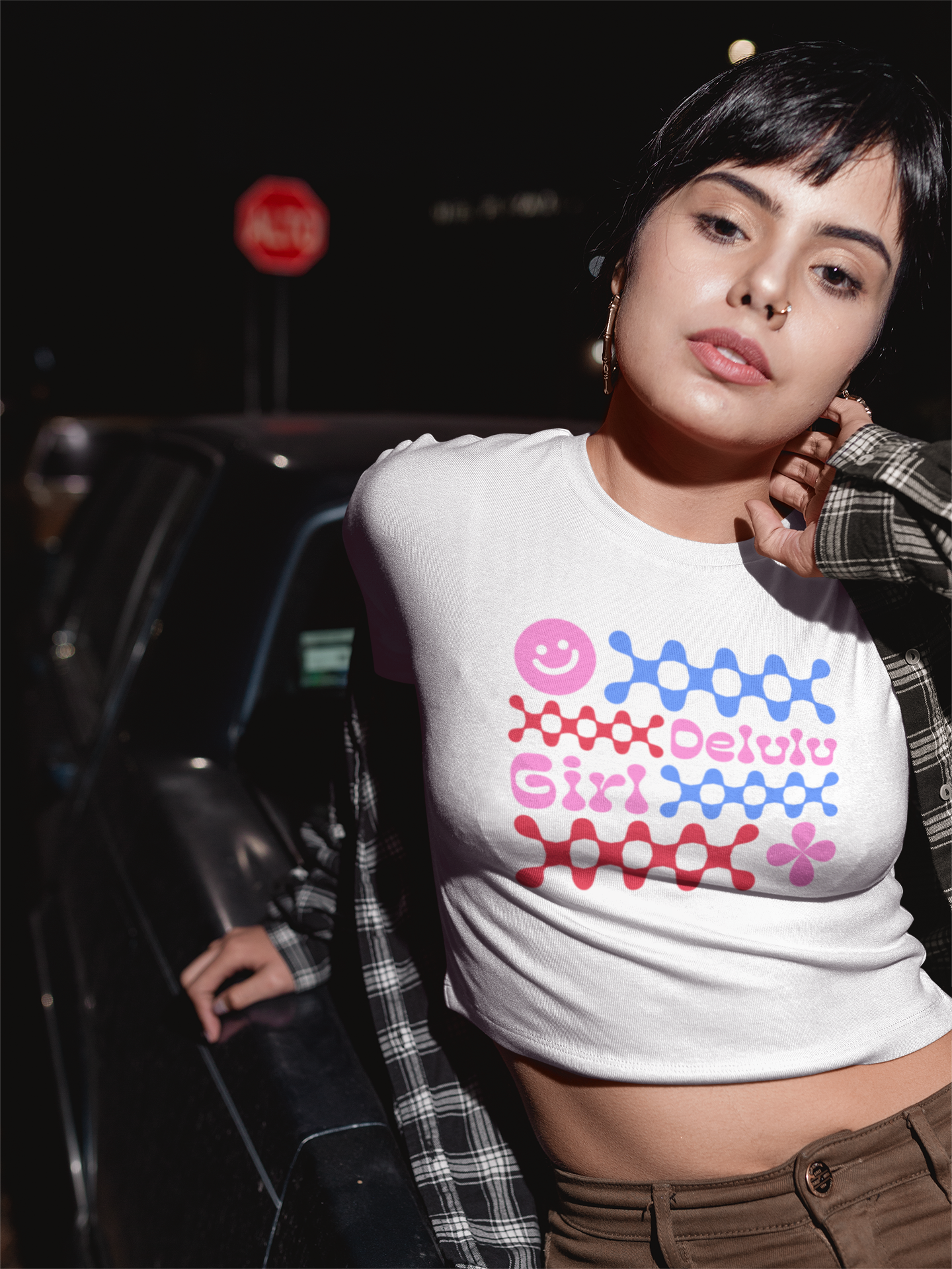 Delulu Girl Crop T-shirt