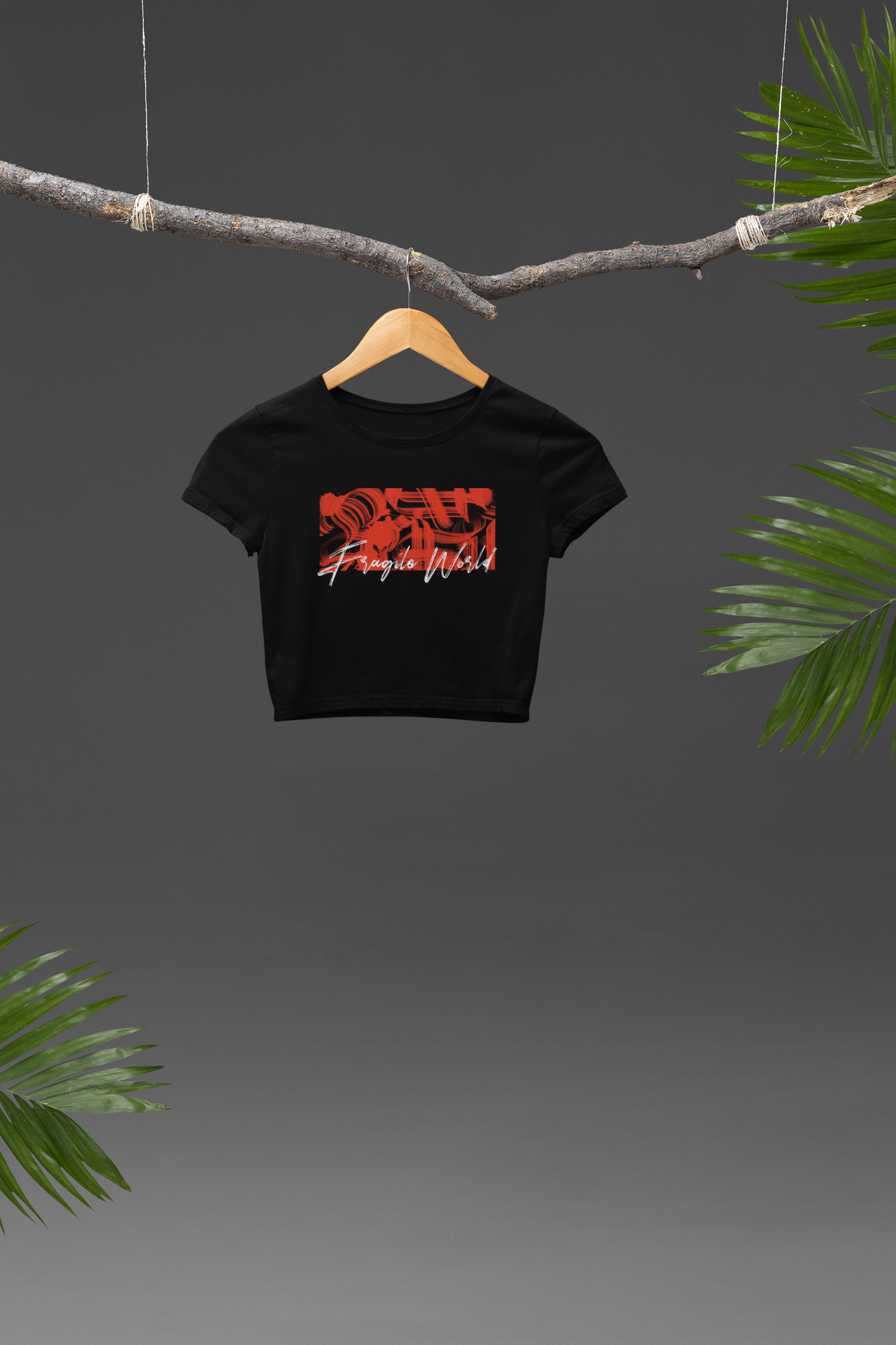 Fragile World Crop T-shirt