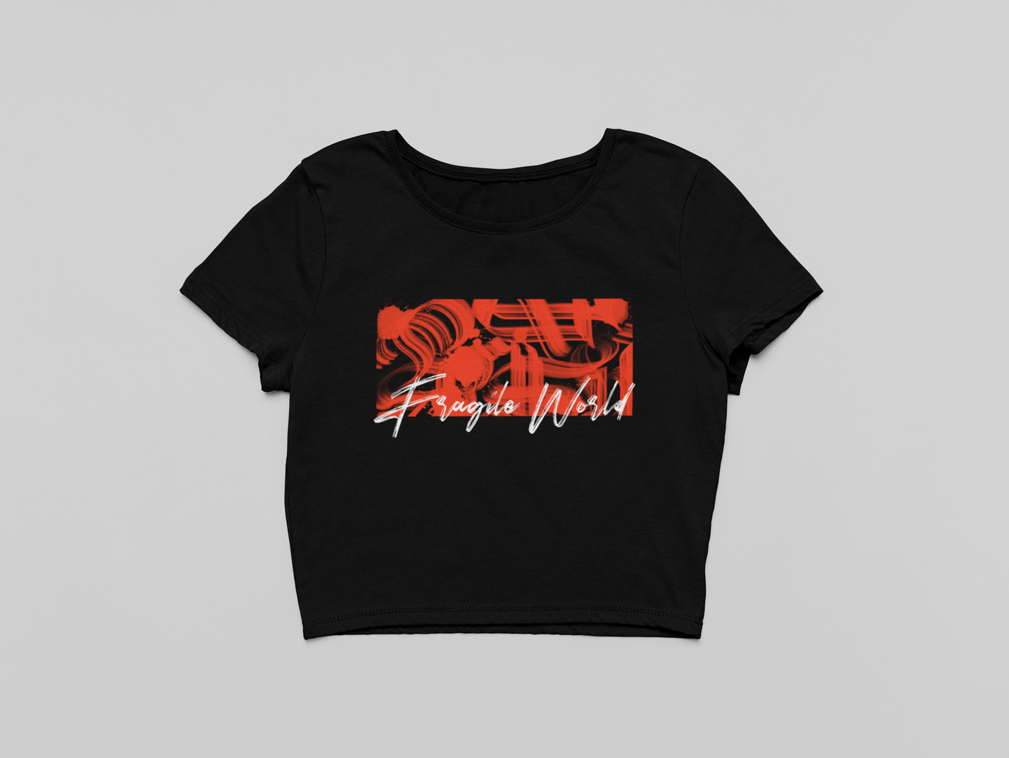Fragile World Crop T-shirt