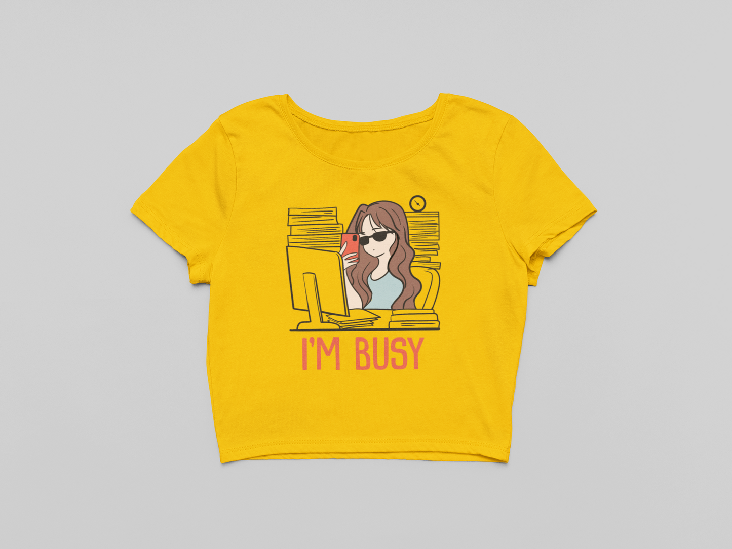 Too busy Crop T-shirt