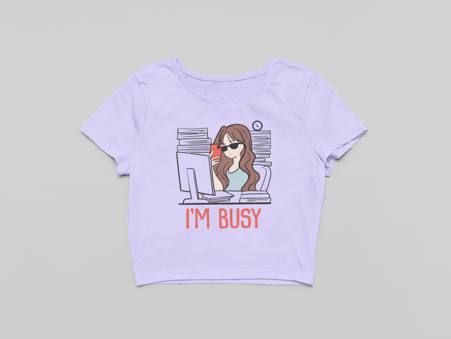 Too busy Crop T-shirt