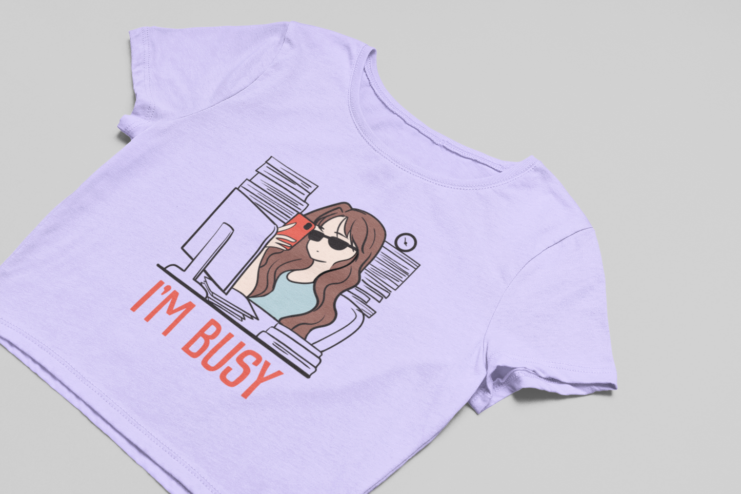 Too busy Crop T-shirt