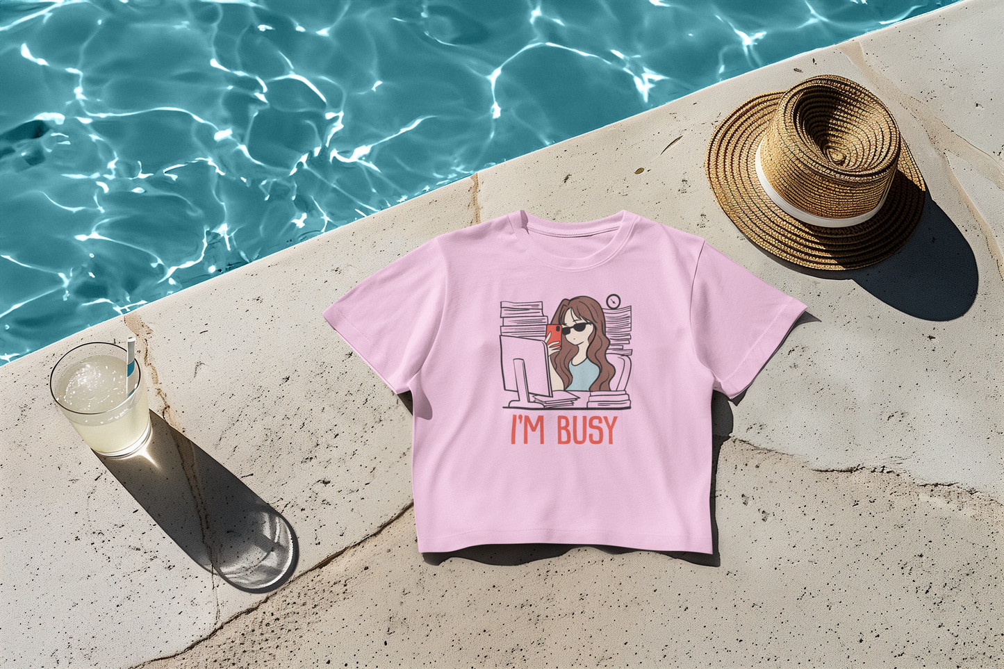 Too busy Crop T-shirt