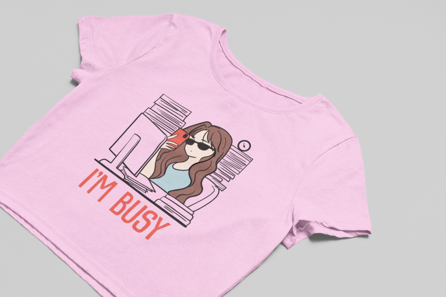 Too busy Crop T-shirt