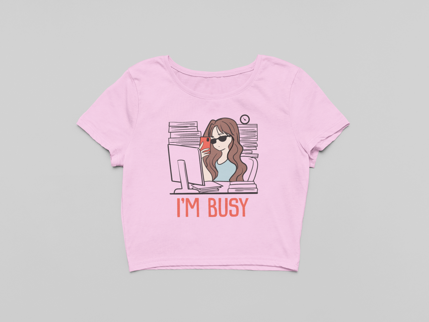 Too busy Crop T-shirt