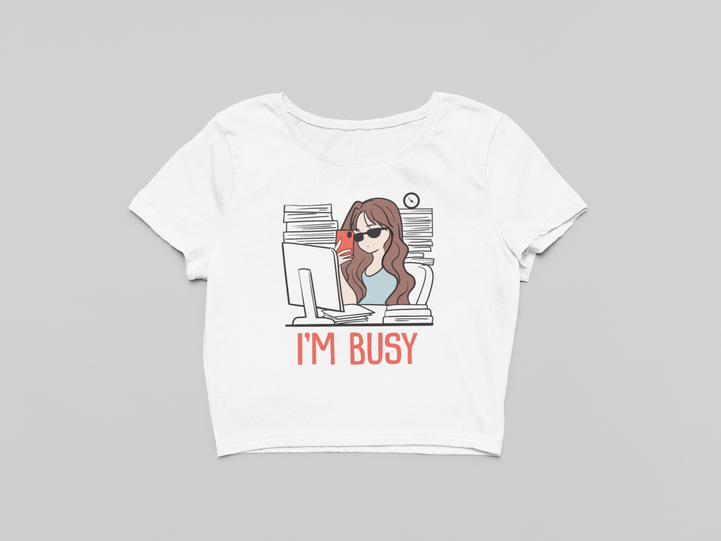 Too busy Crop T-shirt