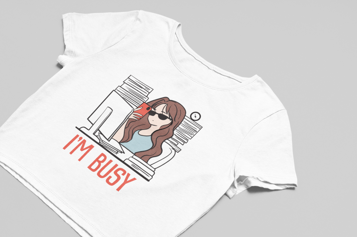 Too busy Crop T-shirt