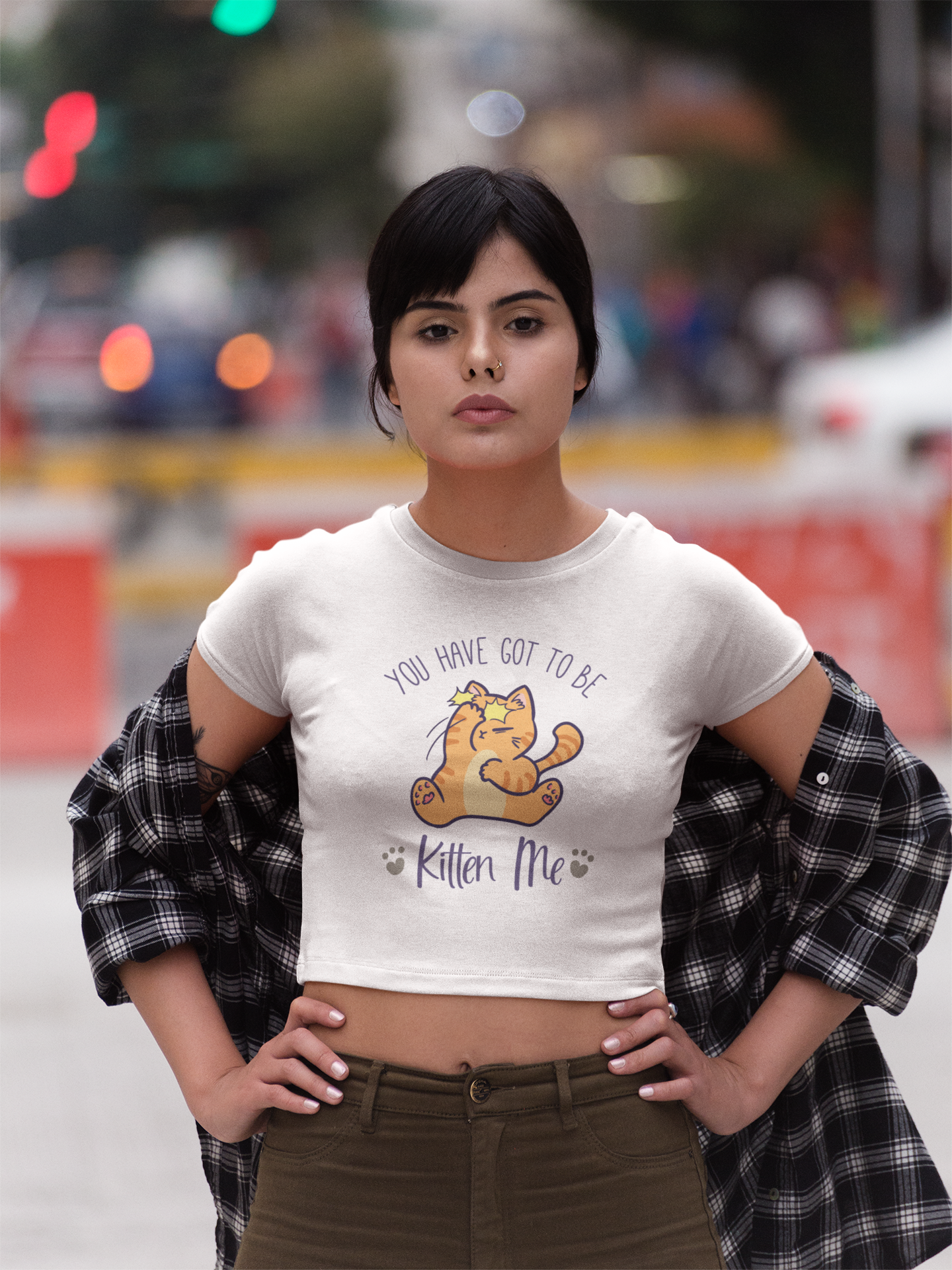 Kitten me Crop T-shirt
