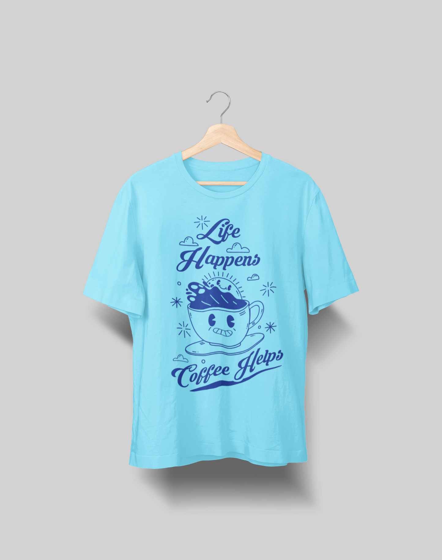 Life happens Coffee helps Oversized T-shirt