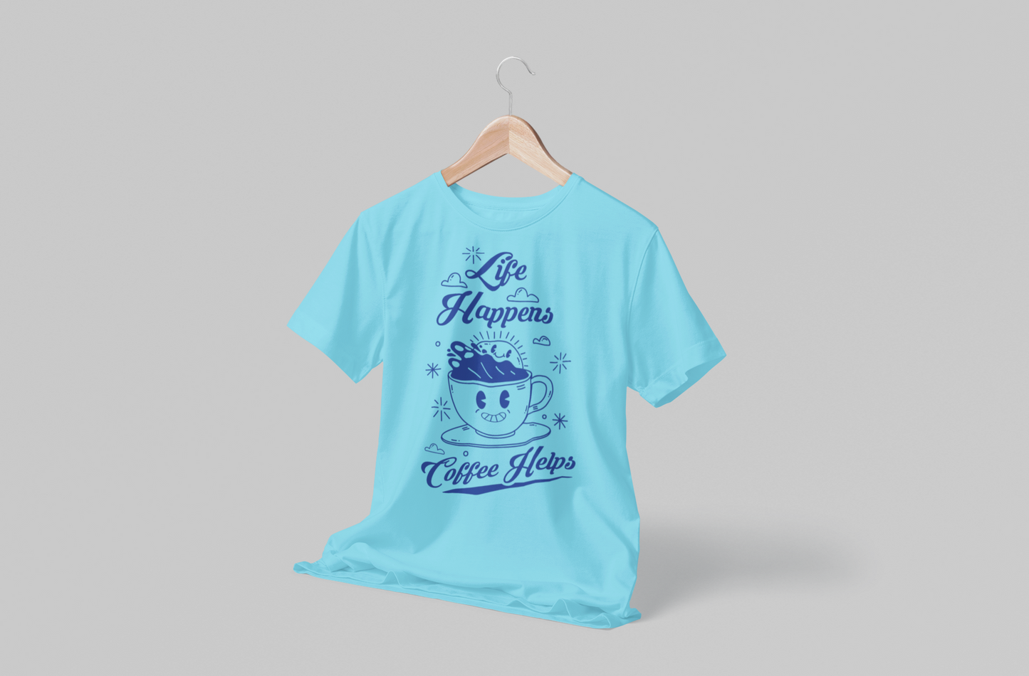 Life happens Coffee helps Oversized T-shirt