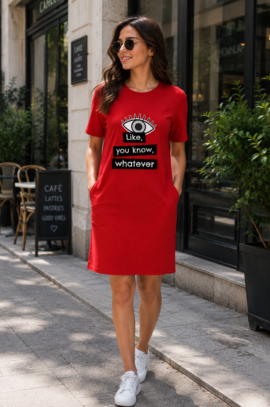 Like, You Know, Whatever T-Shirt Dress
