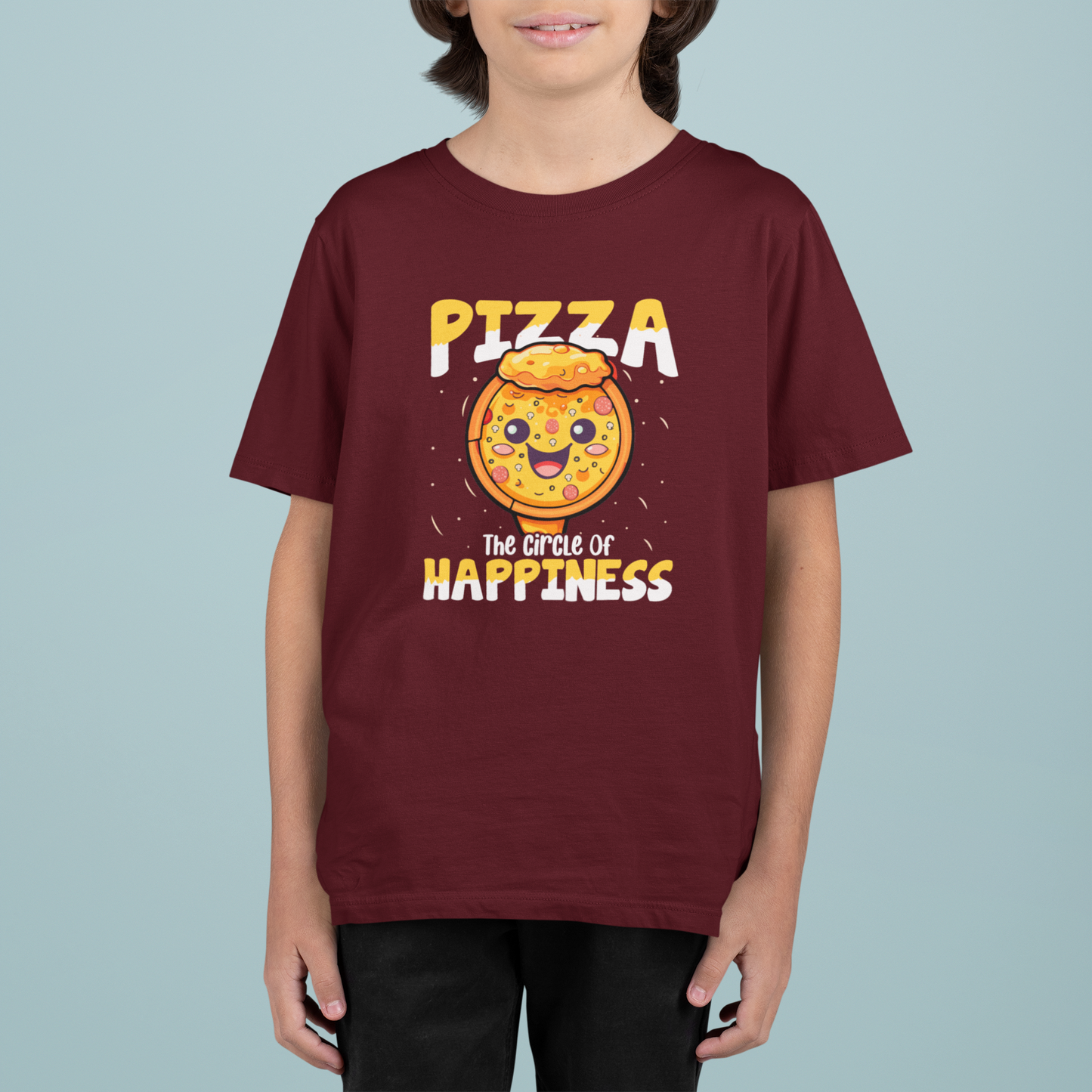 Pizza - Circle of Happiness Boy's T-shirt