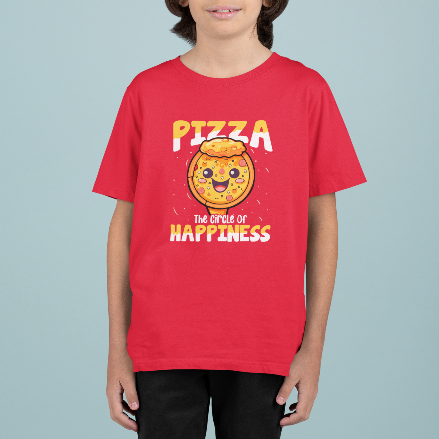 Pizza - Circle of Happiness Boy's T-shirt