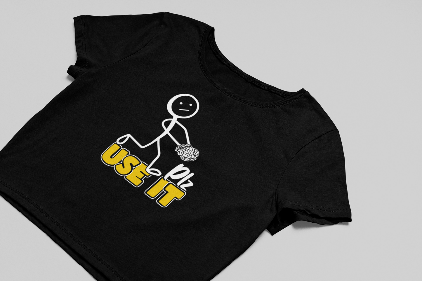 Plz Use it Crop T-shirt