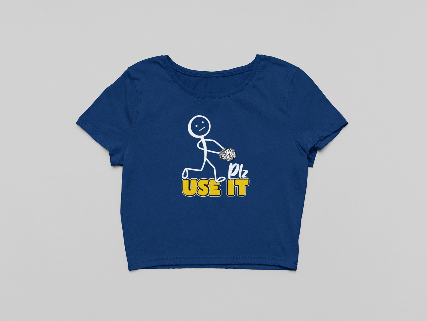 Plz Use it Crop T-shirt