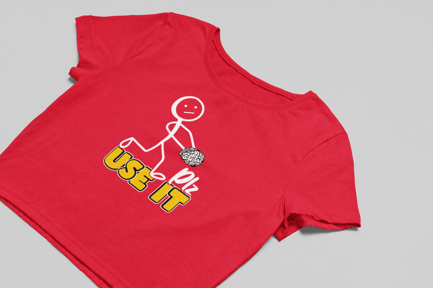 Plz Use it Crop T-shirt