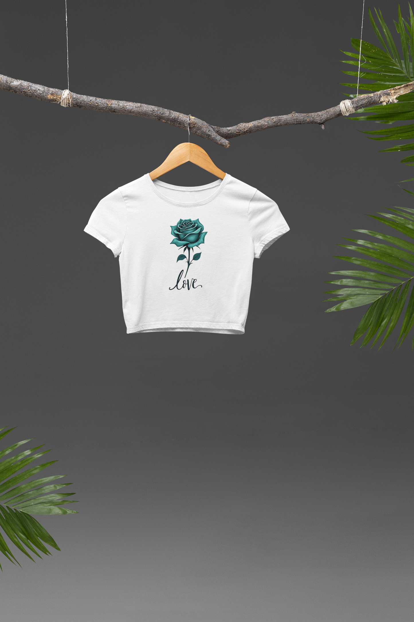 Midnight Bloom Crop T-shirt