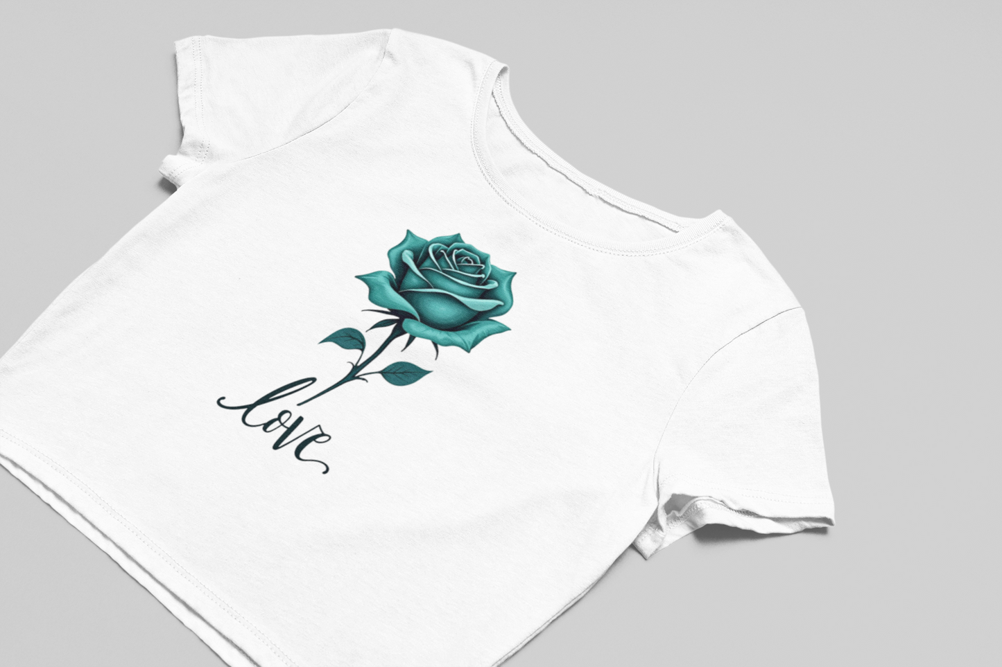 Midnight Bloom Crop T-shirt