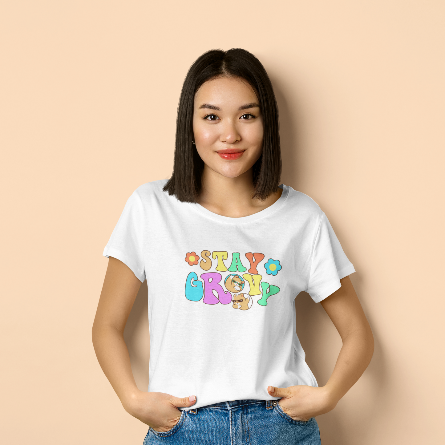 Stay groovy Crop T-shirt