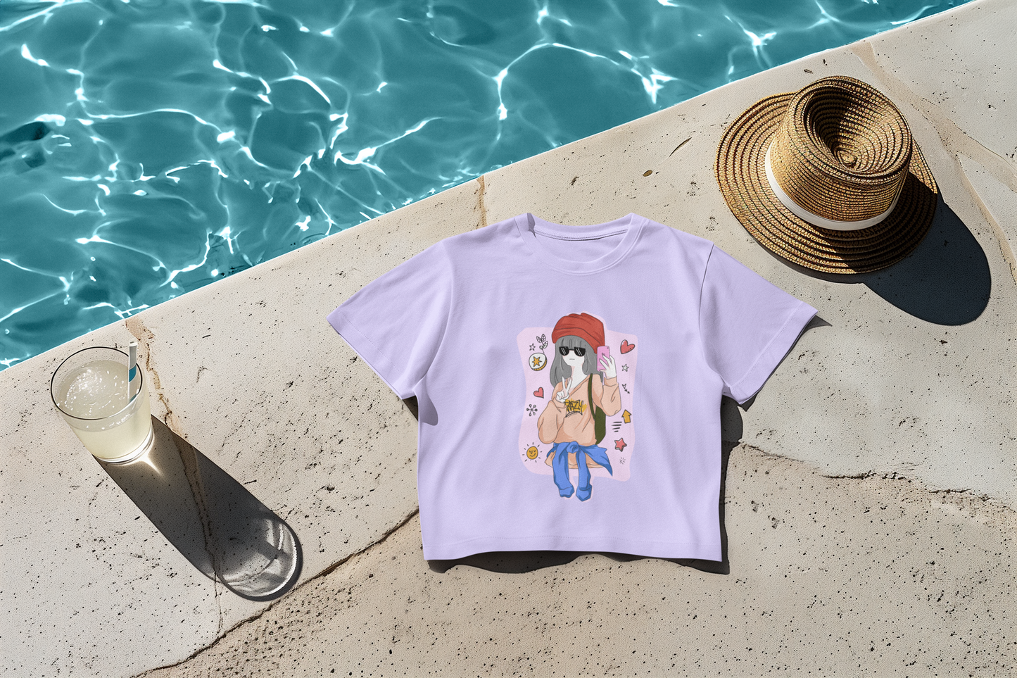 Selfie vibes Crop T-shirt