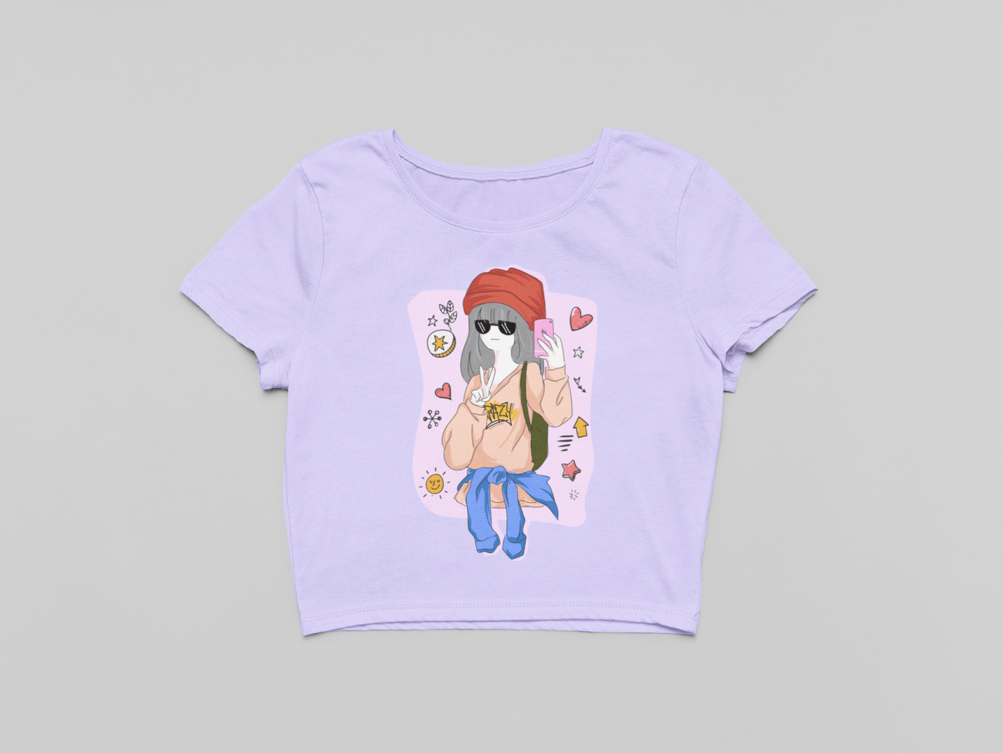 Selfie vibes Crop T-shirt