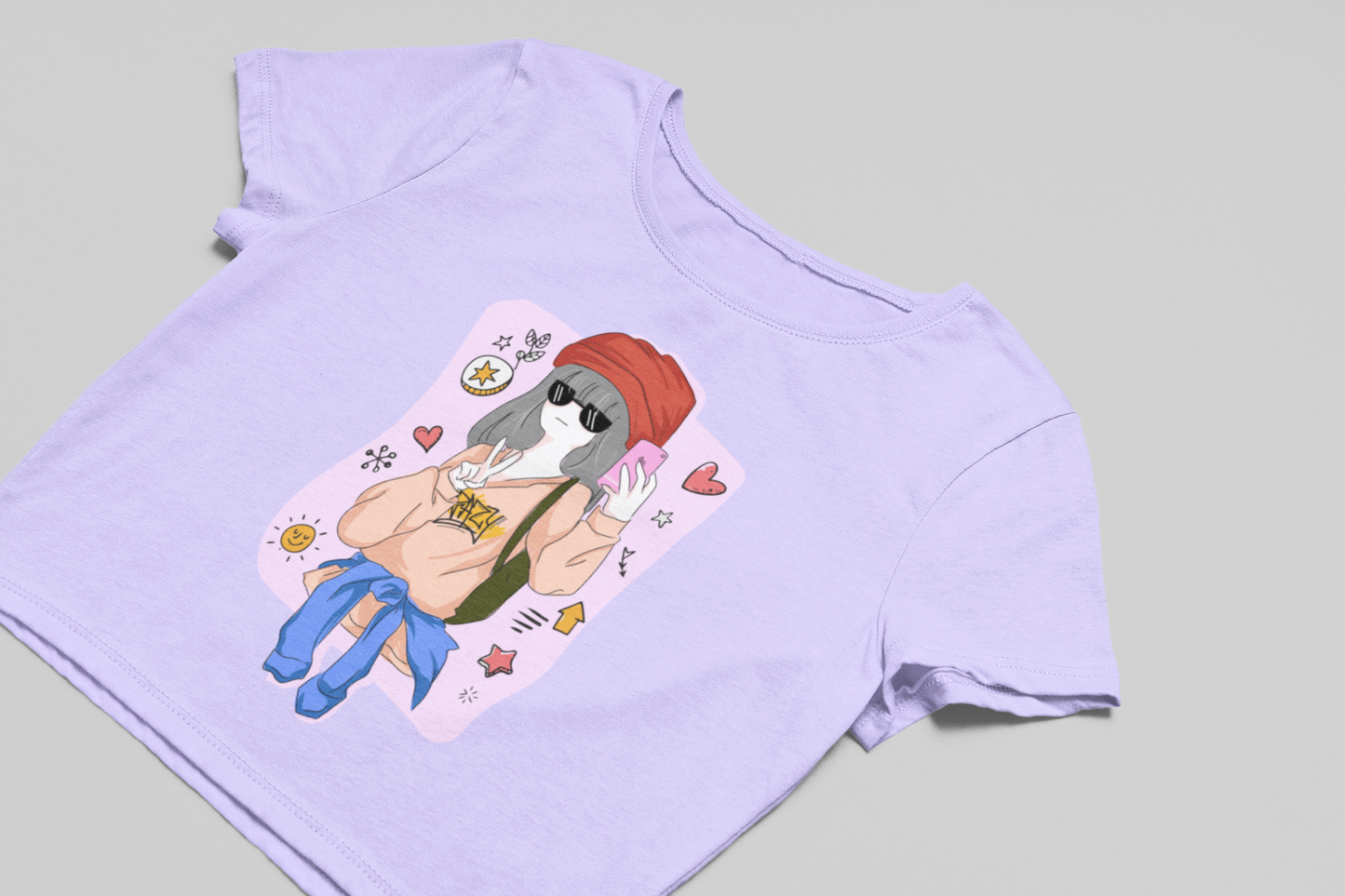 Selfie vibes Crop T-shirt