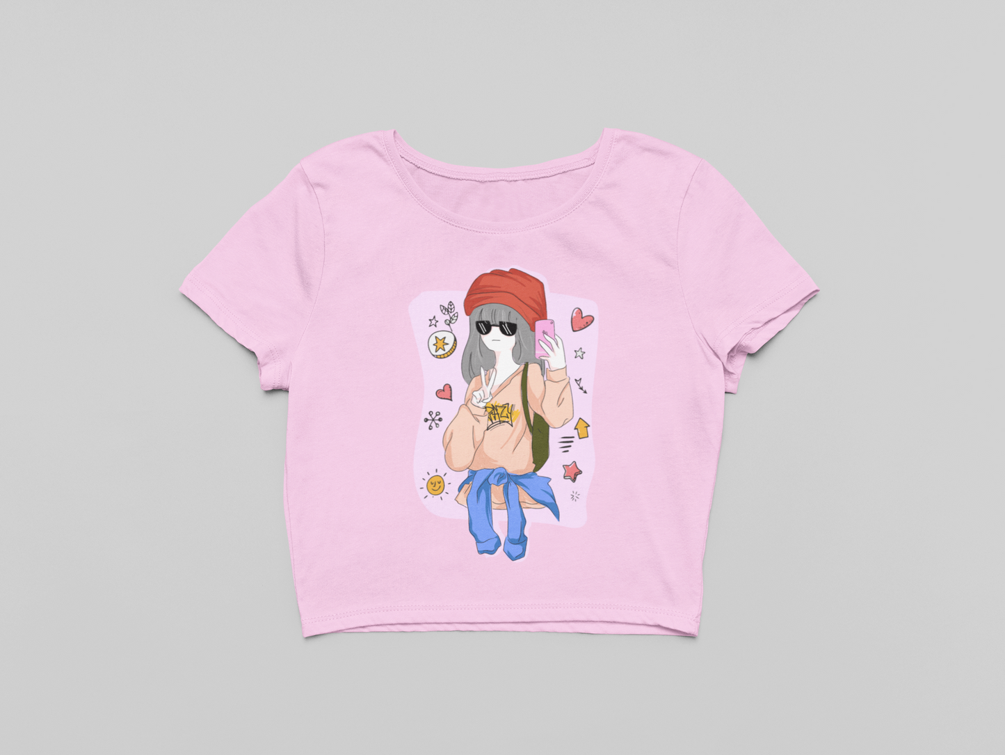 Selfie vibes Crop T-shirt
