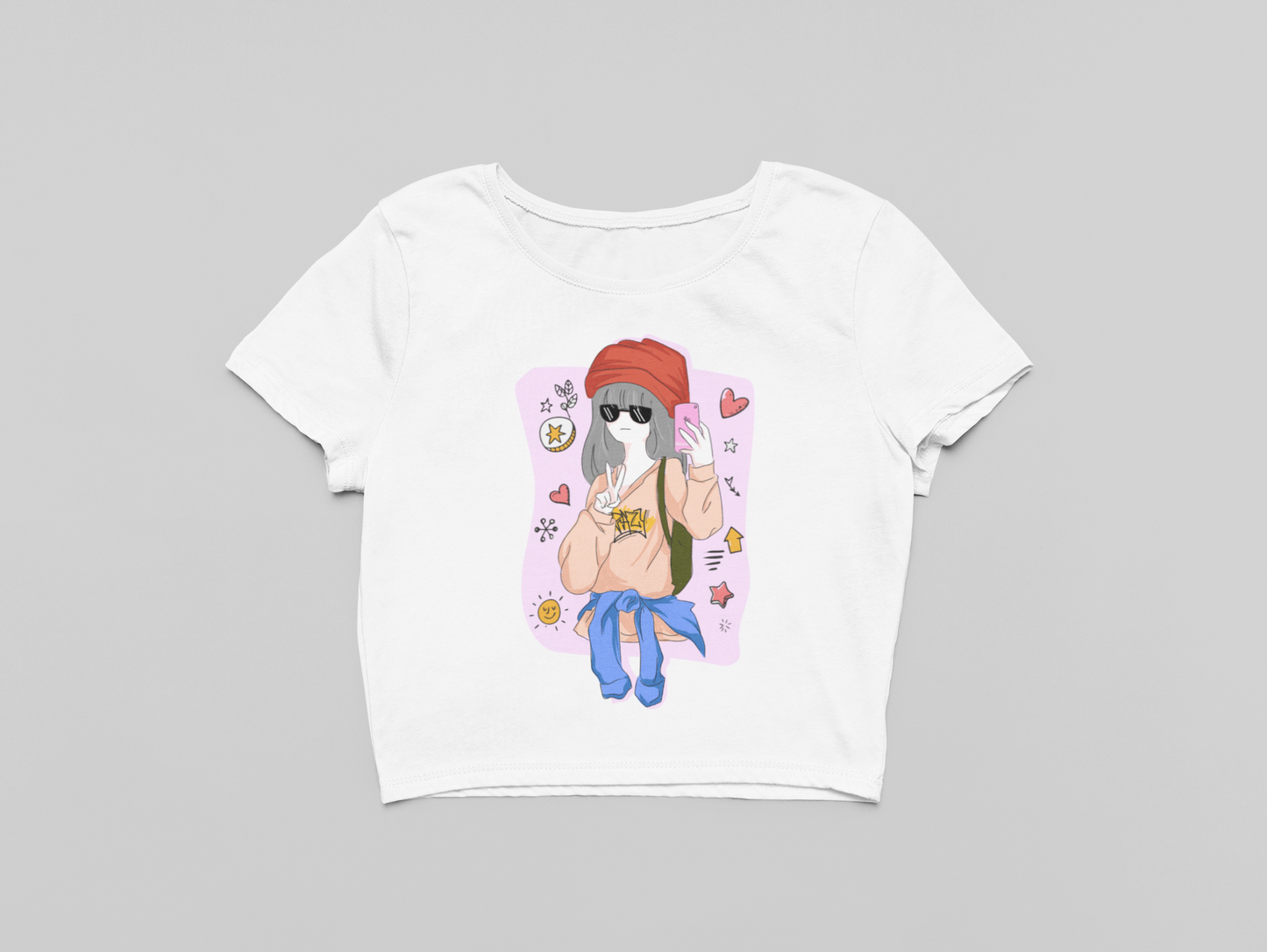 Selfie vibes Crop T-shirt