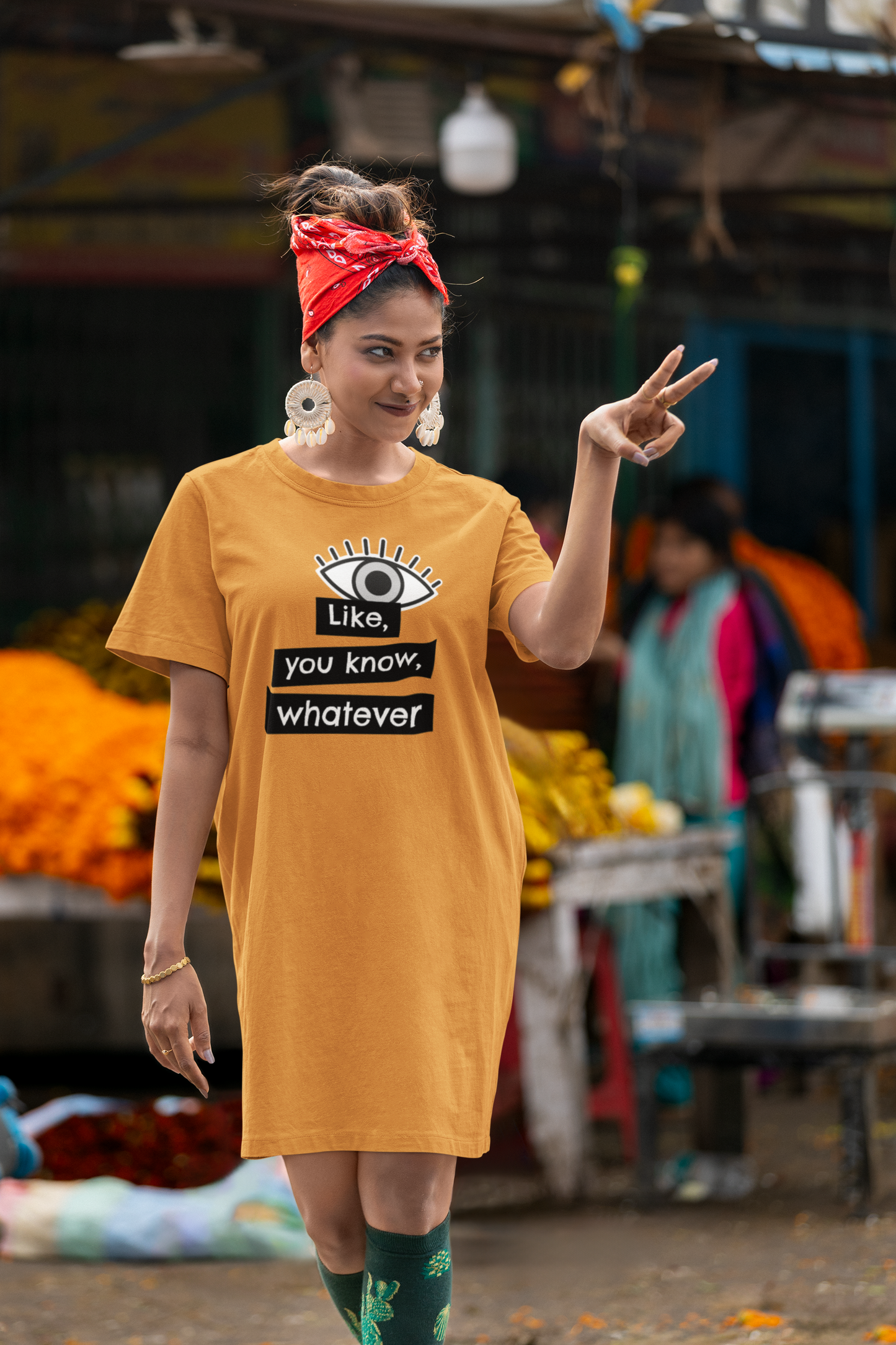 Like, You Know, Whatever T-Shirt Dress