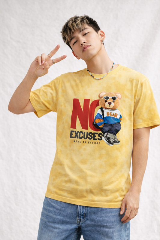 No Excuses Unisex Tie Dye Oversized T-Shirt