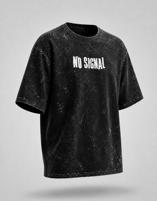 No Signal Unisex Acid Washed Oversized T-shirt