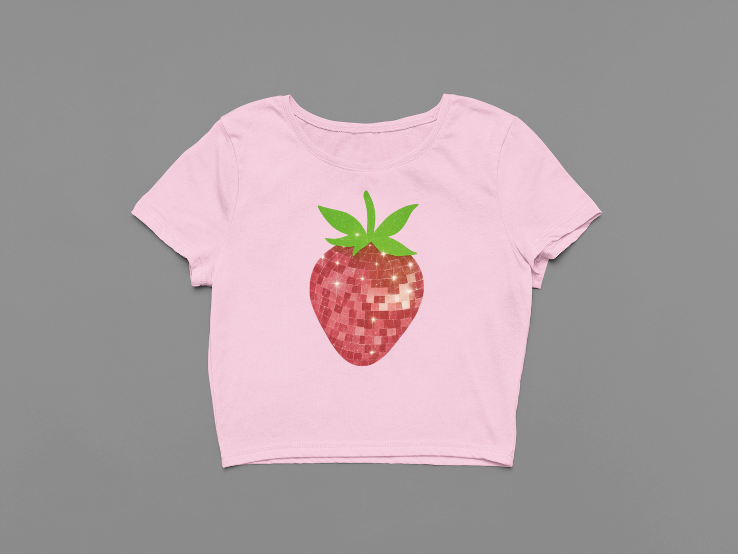 Sparkly Strawberry Crop Top