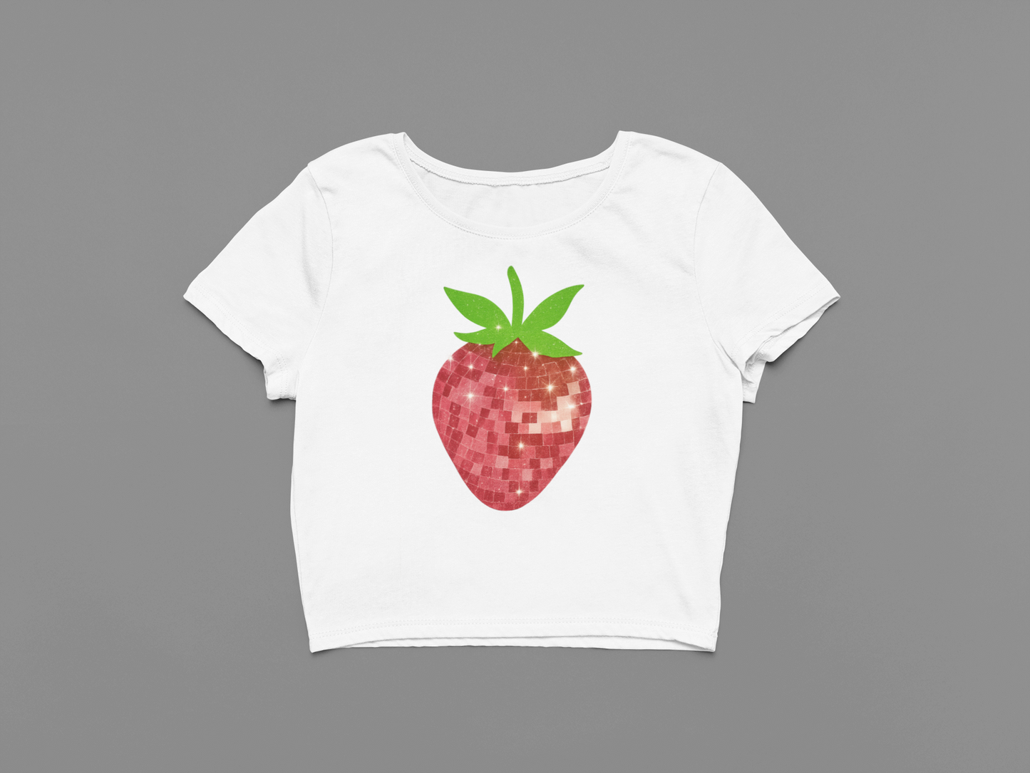 Sparkly Strawberry Crop Top