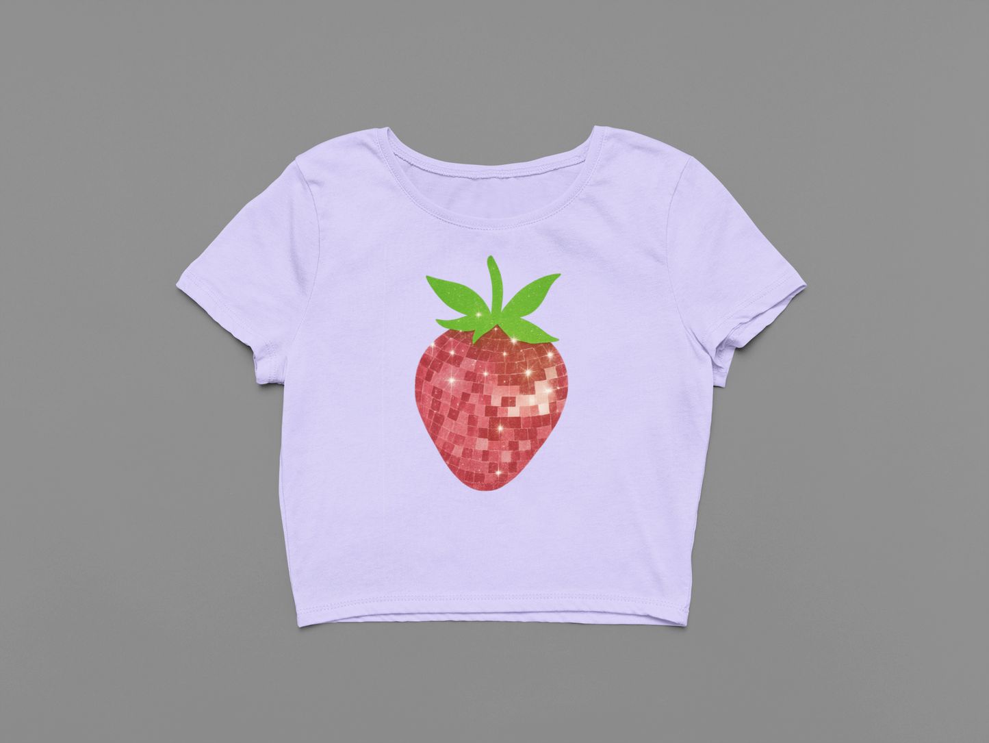 Sparkly Strawberry Crop Top