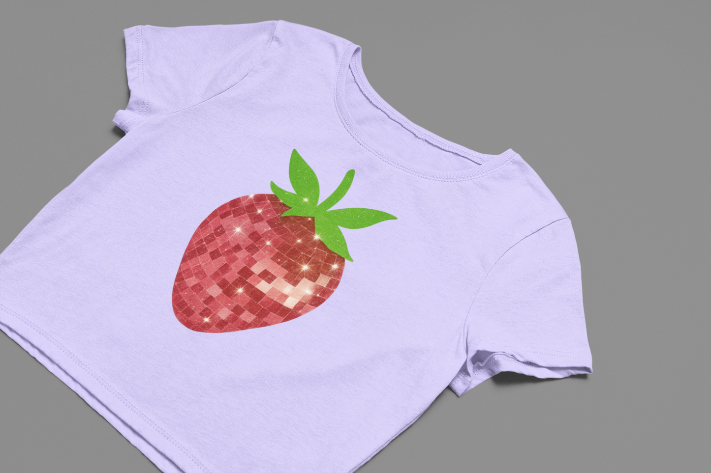 Sparkly Strawberry Crop Top