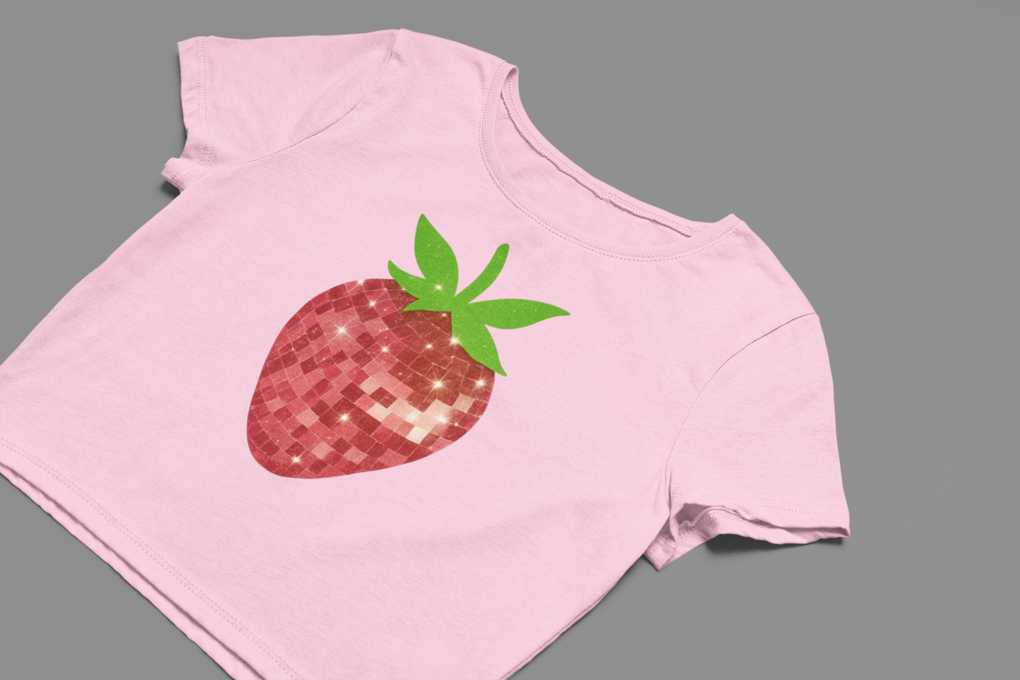 Sparkly Strawberry Crop Top