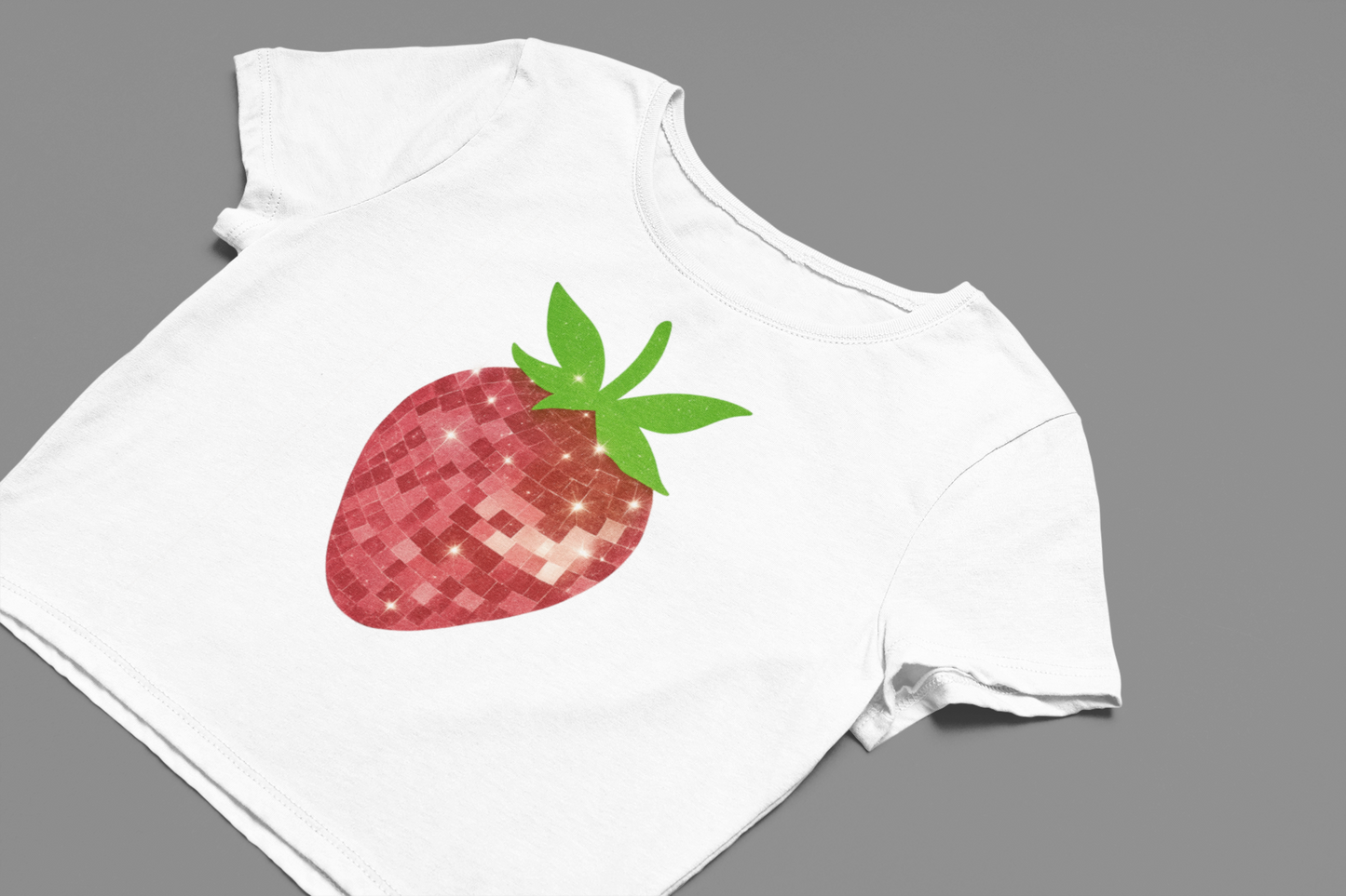 Sparkly Strawberry Crop Top