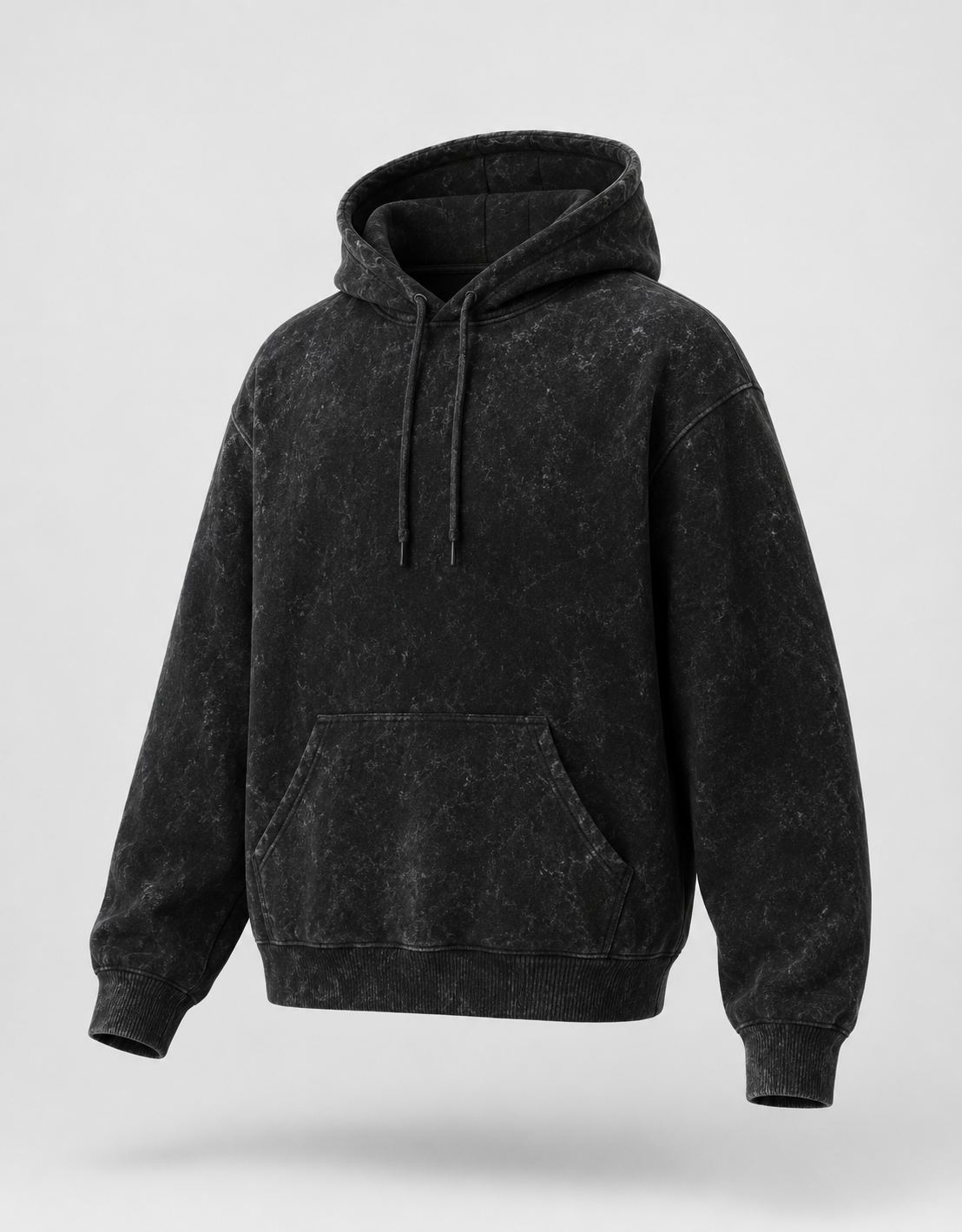 Black Unisex Acid Wash Hoodie