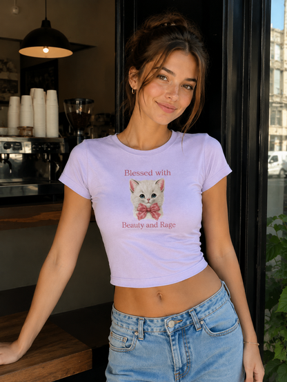 Blessed with Beauty and Rage Baby Tee
