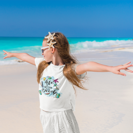 Life is better at Beach Girl's T-shirt