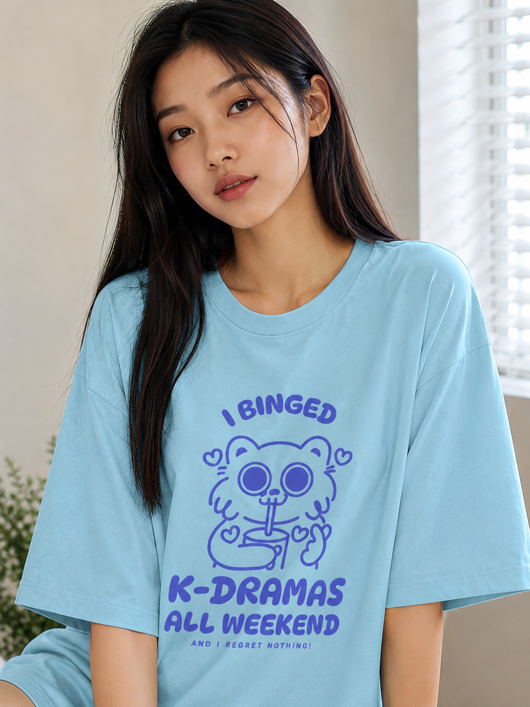 I Binged K-Dramas All Weekend Oversized T-Shirt