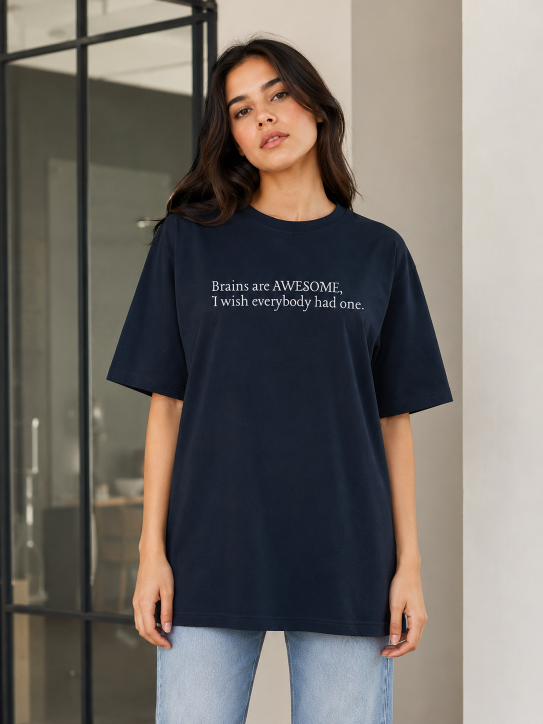 Brains Are Awesome Oversized T-Shirt