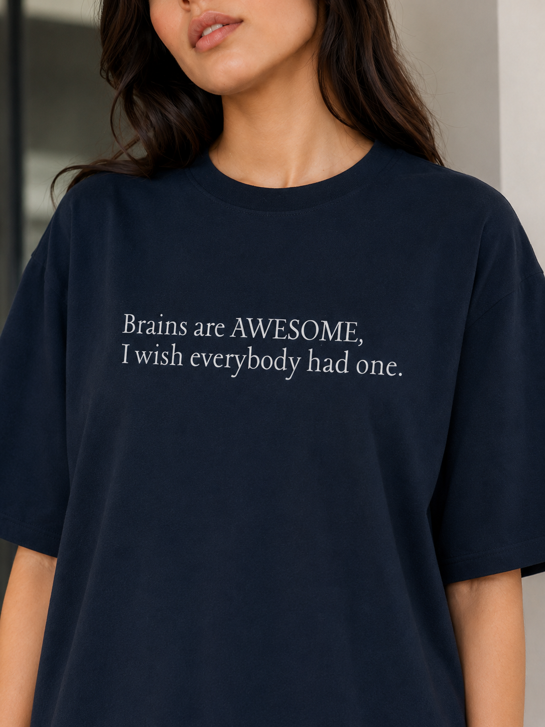 Brains Are Awesome Oversized T-Shirt